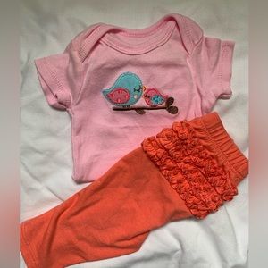 0-3 month onesie and pant outfit - Gerber and old navy brands